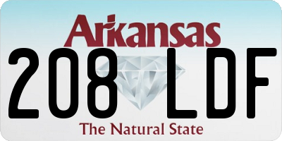 AR license plate 208LDF