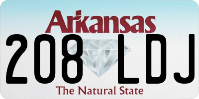 AR license plate 208LDJ