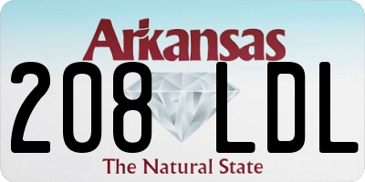 AR license plate 208LDL