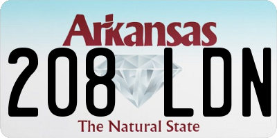 AR license plate 208LDN