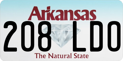 AR license plate 208LDO