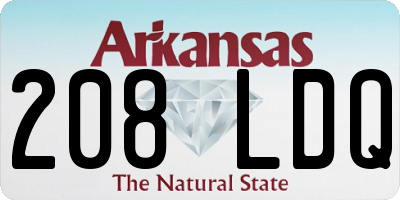 AR license plate 208LDQ