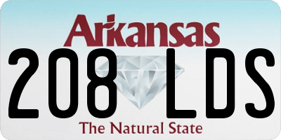 AR license plate 208LDS
