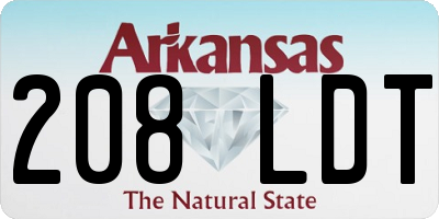 AR license plate 208LDT