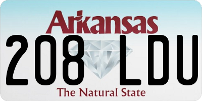 AR license plate 208LDU