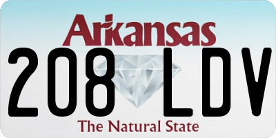 AR license plate 208LDV