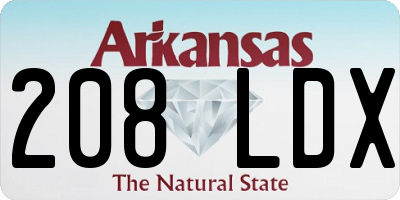 AR license plate 208LDX
