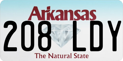AR license plate 208LDY