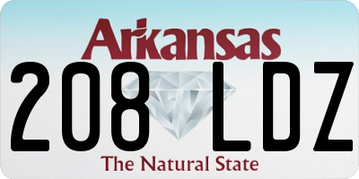 AR license plate 208LDZ