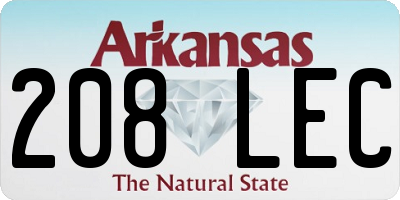 AR license plate 208LEC