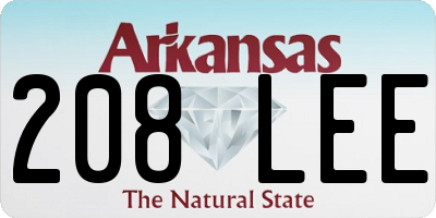 AR license plate 208LEE