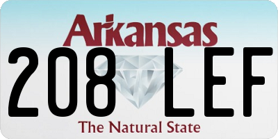 AR license plate 208LEF