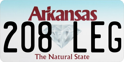 AR license plate 208LEG