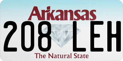 AR license plate 208LEH