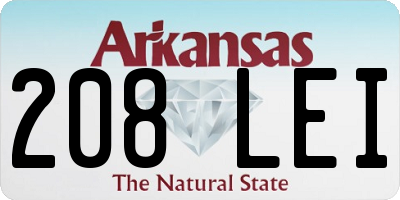 AR license plate 208LEI