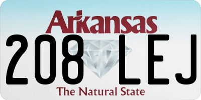 AR license plate 208LEJ