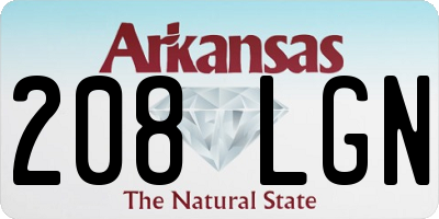 AR license plate 208LGN