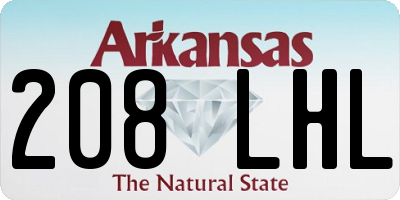 AR license plate 208LHL