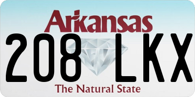 AR license plate 208LKX