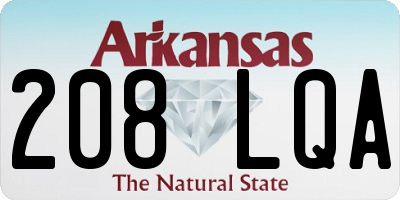 AR license plate 208LQA