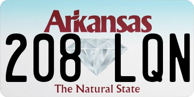 AR license plate 208LQN