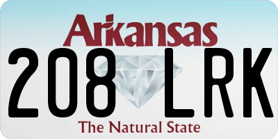 AR license plate 208LRK