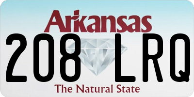 AR license plate 208LRQ