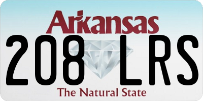 AR license plate 208LRS