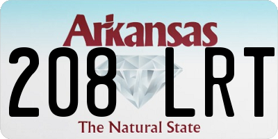 AR license plate 208LRT