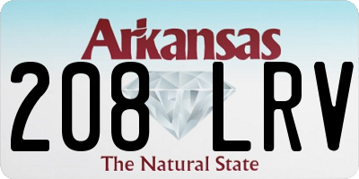 AR license plate 208LRV