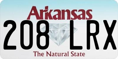 AR license plate 208LRX