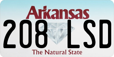 AR license plate 208LSD
