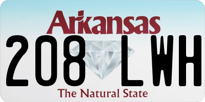 AR license plate 208LWH