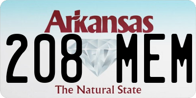 AR license plate 208MEM
