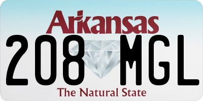 AR license plate 208MGL