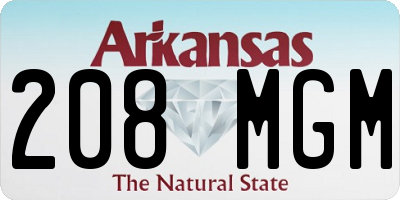 AR license plate 208MGM