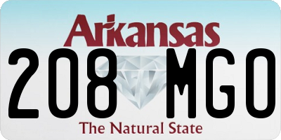 AR license plate 208MGO