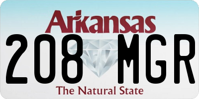 AR license plate 208MGR