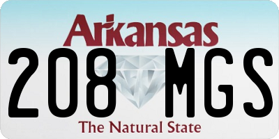 AR license plate 208MGS