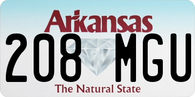 AR license plate 208MGU