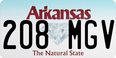AR license plate 208MGV