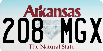 AR license plate 208MGX