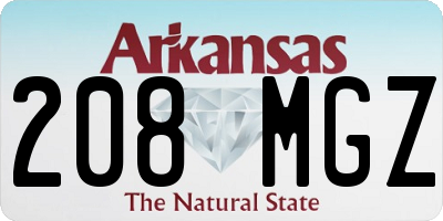 AR license plate 208MGZ