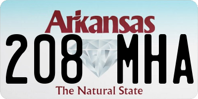 AR license plate 208MHA