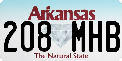 AR license plate 208MHB