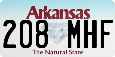 AR license plate 208MHF
