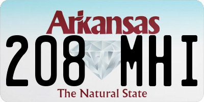 AR license plate 208MHI