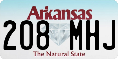 AR license plate 208MHJ