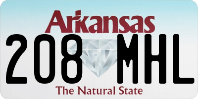 AR license plate 208MHL
