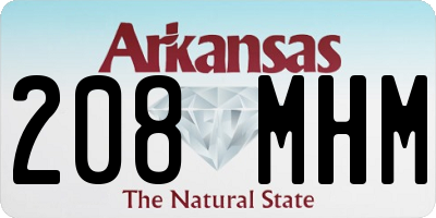 AR license plate 208MHM